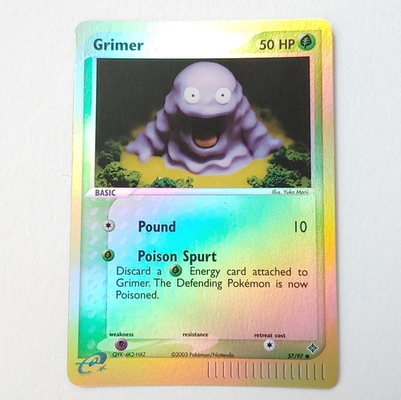 Pokemon Grimer 57/97 2003 reverse holo card - Picture 1 of 3
